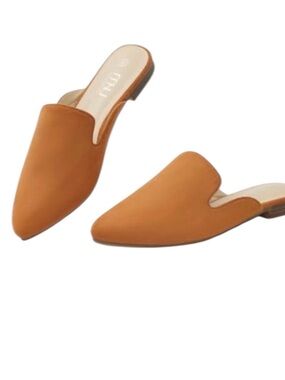 Musshoe Burnt Orange Suede Mules Women's Size 8.5